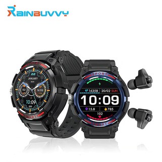 Rainbuvvy GT100 2-в-1 умные часы Bluetooth вызовы мониторинг сердечного ритма сна подсчет шагов калории спортивные часы с Bluetooth гарнитурой