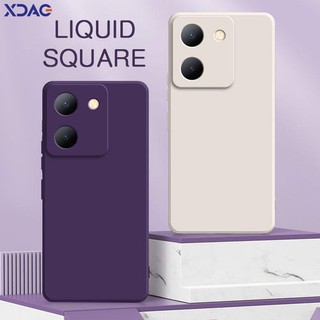 Квадратный жидкий чехол для задней панели VIVO Y36 4G 5G 360 Мягкий силиконовый противоударный чехол для телефона VIVOY36 Модные аксессуары для корпуса