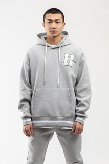 Толстовка короткая длина Grey M SS23CA2S-2-12555 (Мужская одежда, Свитера для мужчин)