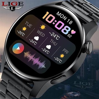 LIGE Новые Смарт-часы с Bluetooth-вызовом Мужские спортивные часы с сенсорным экраном Водонепроницаемые часы со стальным ремешком для сердечного ритма Смарт-часы Android iOS