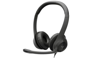Проводные наушники для компьютера Logitech H390 с микрофоном, Черный