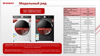 Стиральная машина Shivaki WM0110 S Kaito серый ( 10 кг )