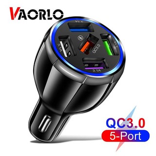 VAORLO 5 портов USB Автомобильная зарядка 15 Вт Quick 3A Mini Быстрая зарядка для iPhone 11 Xiaomi Huawei Адаптер зарядного устройства для мобильного телефона в автомобиле