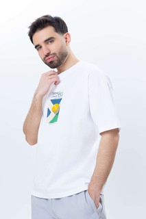 Футболка короткий рукав White L SS25CR2-25-21519 (Мужская одежда, Поло и футболки для мужчин)